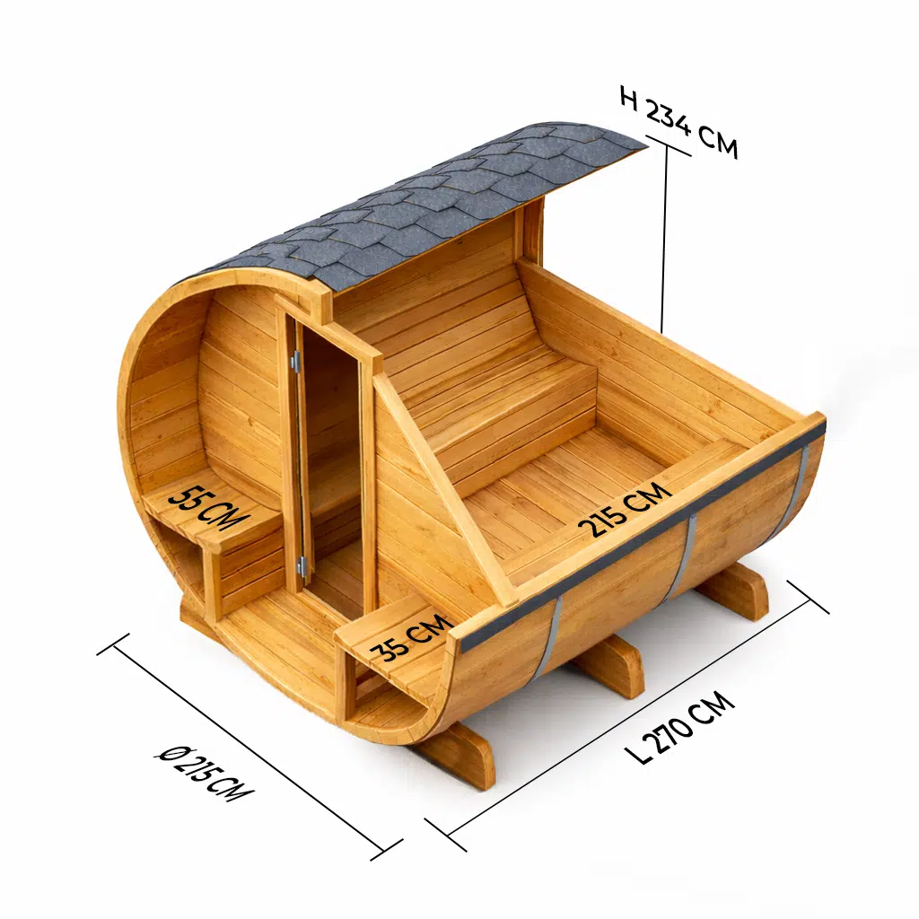 BS6000 Outdoor Half-Glass Barrel Sauna (Copy)