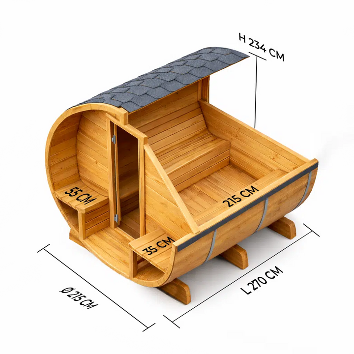 BS6000 Outdoor Half-Glass Barrel Sauna (Copy)