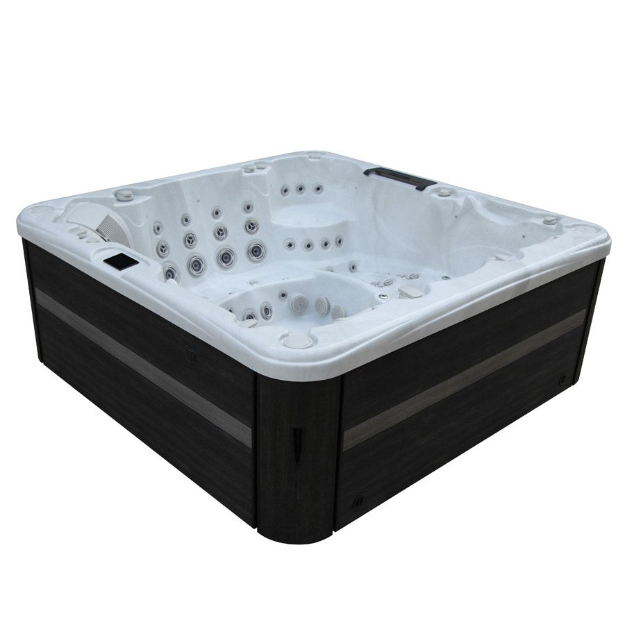 Altea 6-person hot tub, side view