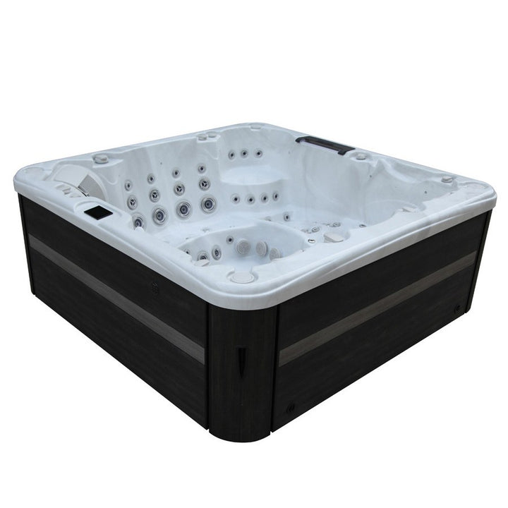 Altea 6-person hot tub, side view