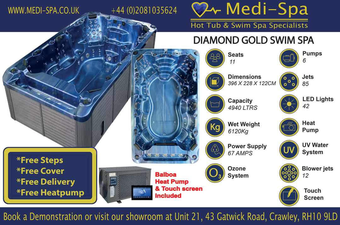 Medi Spa Diamond Gold - Swim Spa - 13ft image 1
