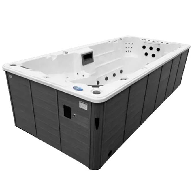 Calgary swim spa side view