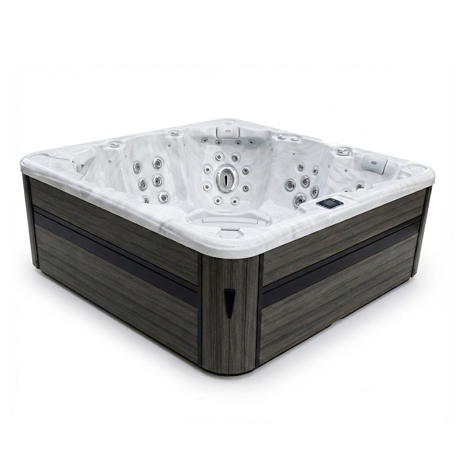 Denia 6-person hot tub, side view