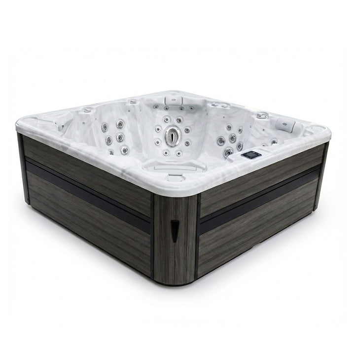 Denia 6-person hot tub, side view
