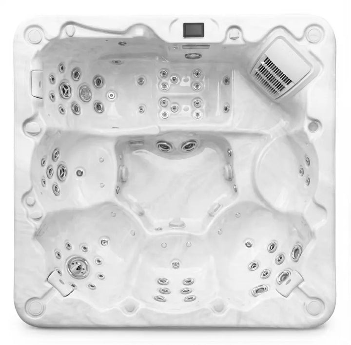 Denia 6-person hot tub, top view