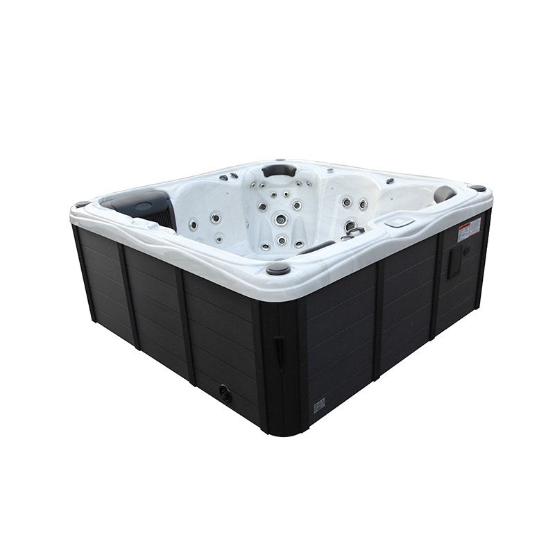 Double Dutch 5-person hot tub, side view
