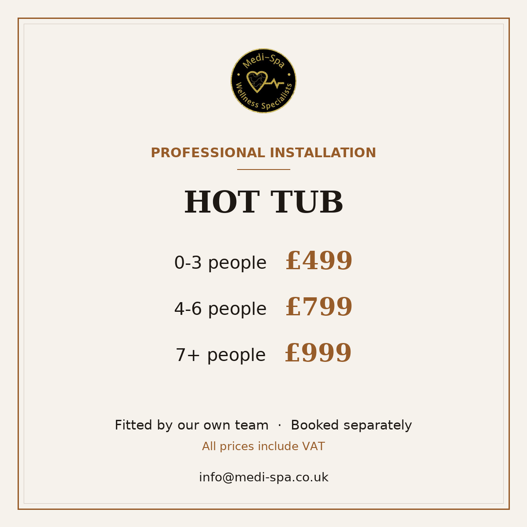 Hot tub: Professional installation for hot tubs, from £499