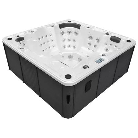 Lima 6-person hot tub, side view
