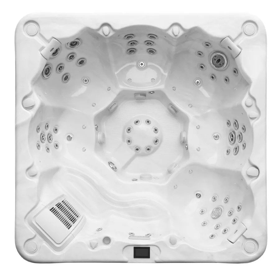 Palma 7-person hot tub, top view