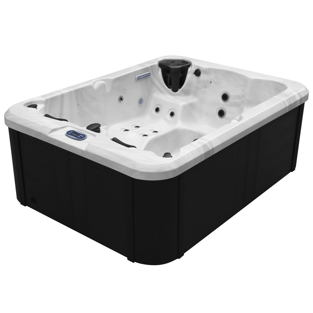 Phantom 3-person hot tub, angled view